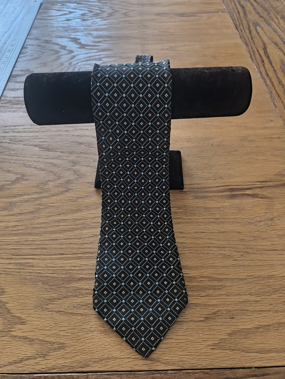 Classic Black Geometric Men's Tie